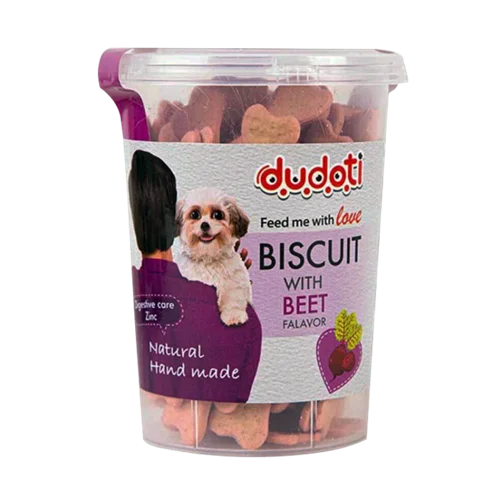 تشویقی سگ بیسکویتی دودوتی با طعم لبو وزن ۳۵۰ گرم