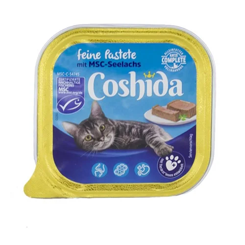 ووم گربه کوشیدا پته با طعم زغال ماهی آلاسکا coshida