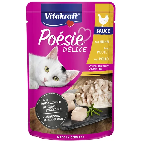 پوچ بچه گربه طعم مرغ ویتاکرافت Vitakraft® Poésie® Délice mit Huhn in Sauce