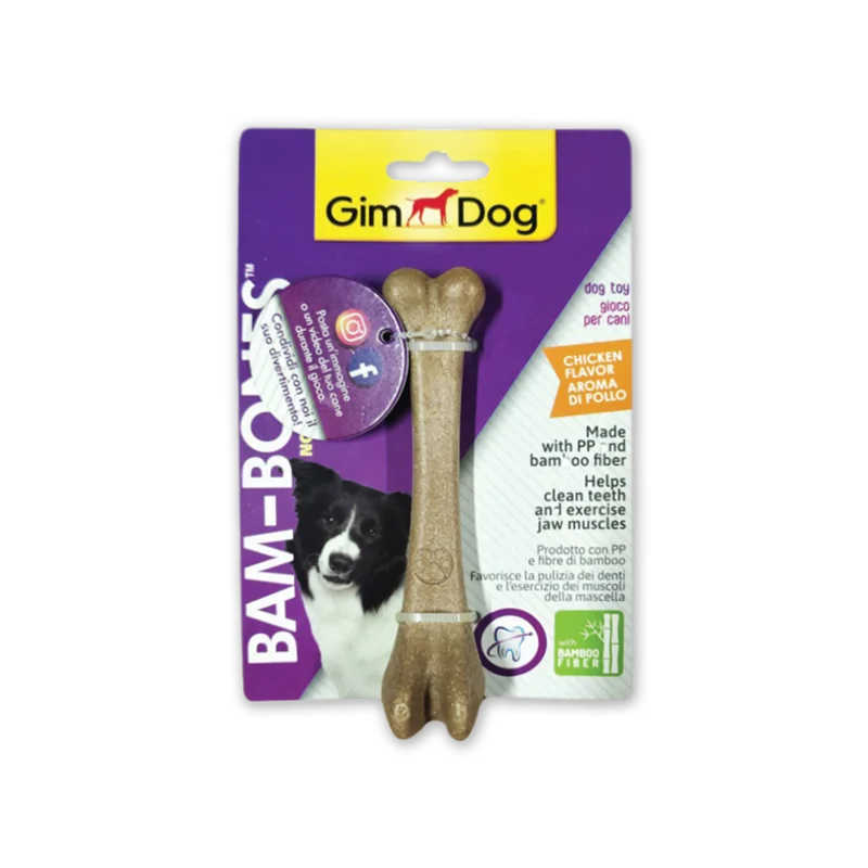 تشویقی استخوانی سگ بامبو جیم داگ ۱۸.۴ سانتی متر (GimDog Bam-Bones Dog Toy)