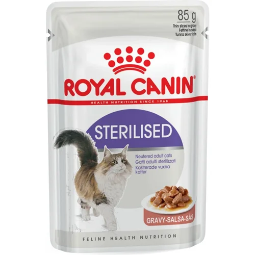 پوچ گربه عقیم شده رویال کنین در آبگوشت (Royal Canin Pouch Sterilised in gravy)
