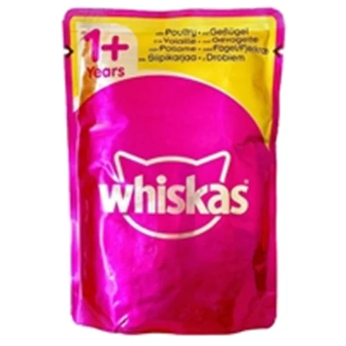 پوچ ویسکاس گربه بالغ با طعم مرغ (whiskas pouch)