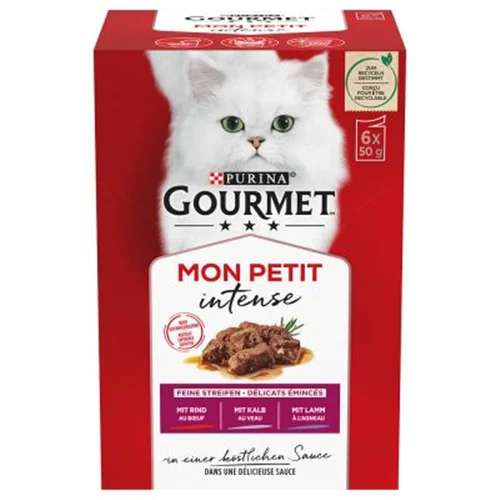 پوچ گربه گورمت مدل mon petit طعم بره (Gourmet MON PETIT intense)