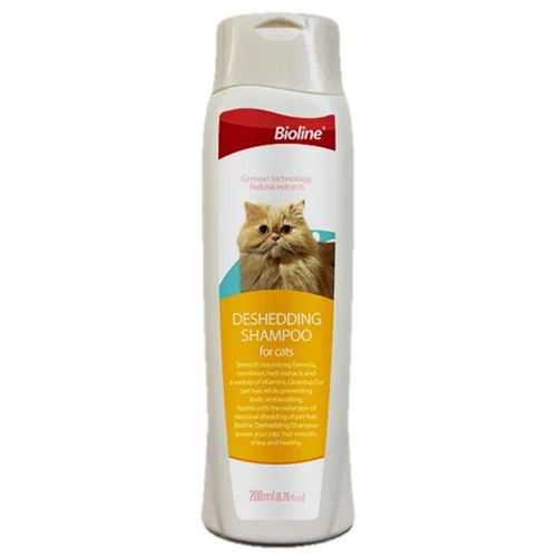 شامپو ضد ریزش مو گربه بایولاین Bioline deshedding shampoo for cats