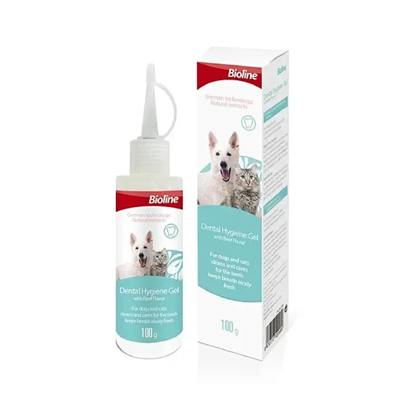 ژل مراقبت از دندان گربه و سگ بایولاین Bioline dental hygiene gel