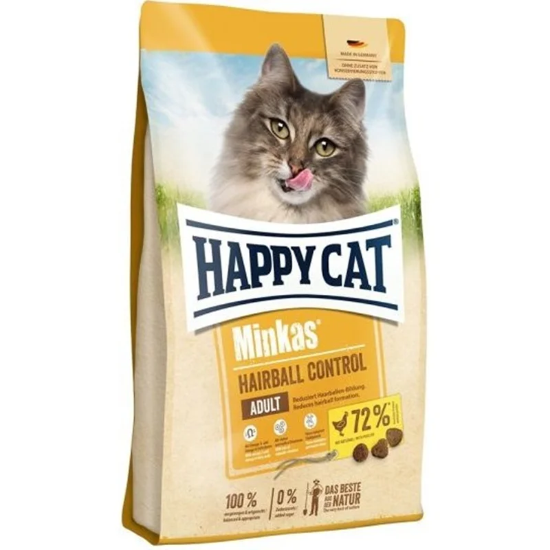 غذای خشک گربه هپی کت مینکاس هربال فله ای Happy Cat Minkas hairball