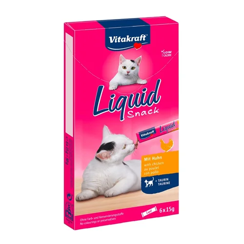 بستنی گربه با طعم مرغ با تائورین ویتاکرافت Vitakraft liquid snack
