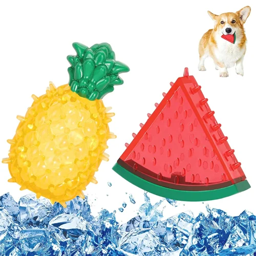 اسباب بازی دندانی سگ سیلیکونی یخی طرح میوه