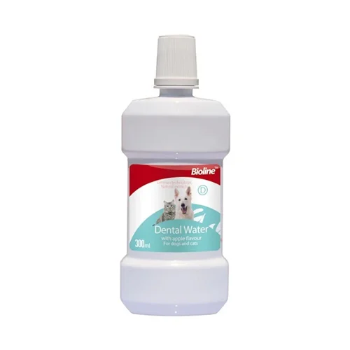دهان شویه گربه و سگ با طعم سیب بایولاین ۳۰۰ میل Bioline Dental water