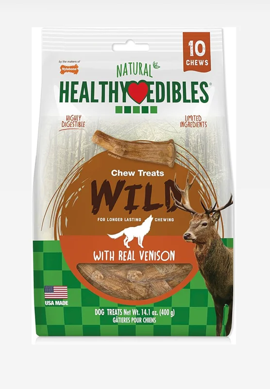 تشویقی جویدنی سگ شاخ گوزن به صورت تک عددی Natural healthyedibles with real vension