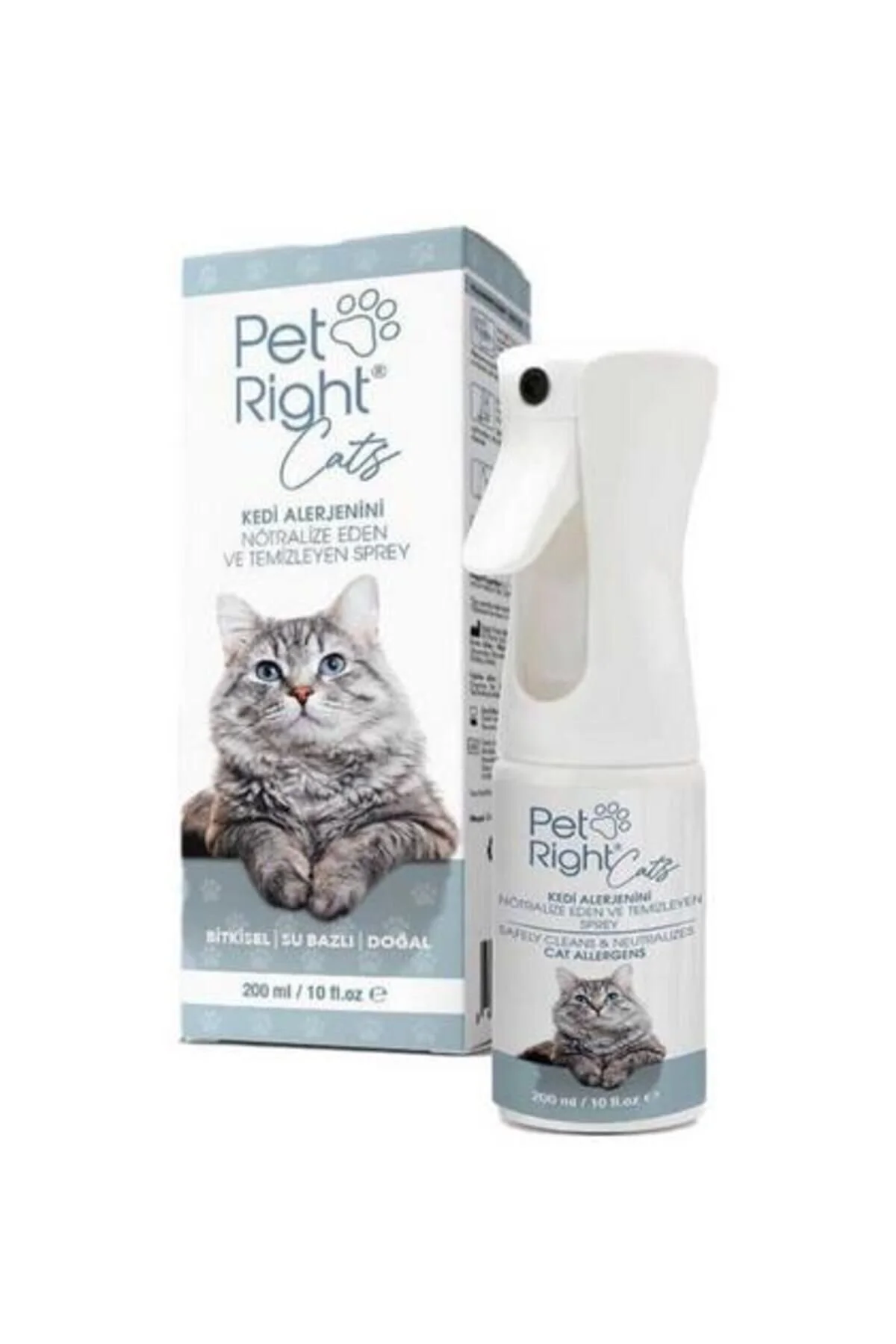 اسپری ضد آلرژی موی حیوانات برای انسان ها پیپت 200 میل Pet right cats allergy free