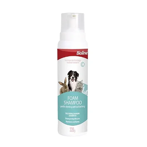 شامپو فوم گربه و سگ بایولاین ۲۲۰ میلی لیتر Bioline Foam shampoo
