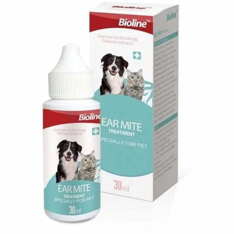 قطره ضد انگل گوش گربه و سگ بایولاین Bioline ear mite treatment