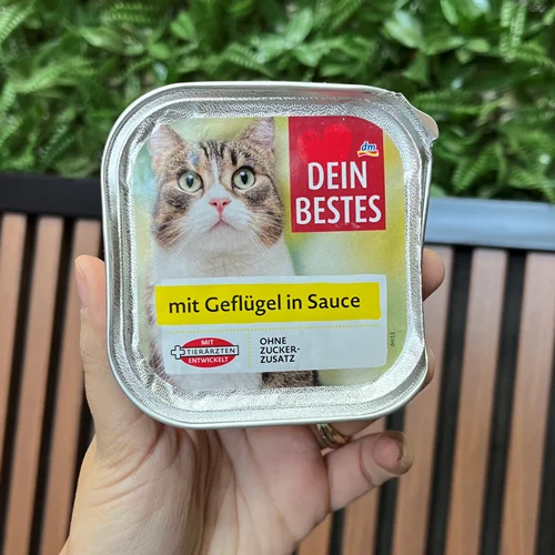ووم گربه دین بستس طعم مرغ در سس 80 گرم Dein Bestes schalen-variation in sauce