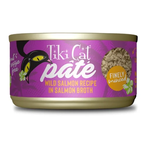 کنسرو پته گربه ماهی سالمون در آبگوشت تیکی کت ۱۵۶ گرم Tiki Cat® Pate  Wild Salmon Pate
