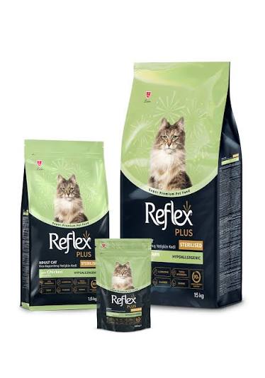 غذا خشک گربه عقیم شده رفلکس پلاس فله بسته بندی زیپ کیپ Reflex Plus sterilised