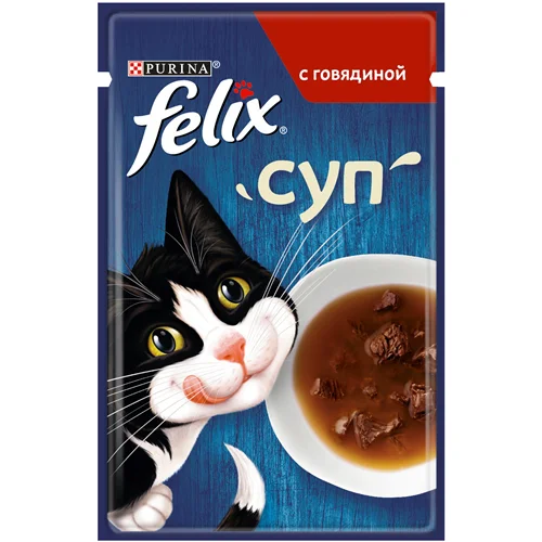 سوپ گربه فلیکس طعم بیف ( felix soup)
