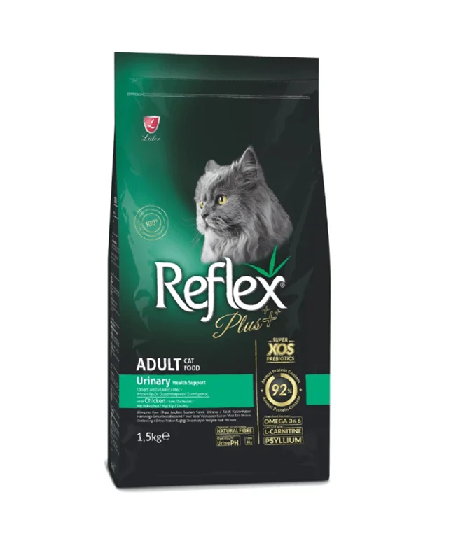 غذای خشک گربه بالغ یورینری با طعم مرغ رفلکس پلاس (reflex plus urinary) وزن ۱.۵ کیلوگرم