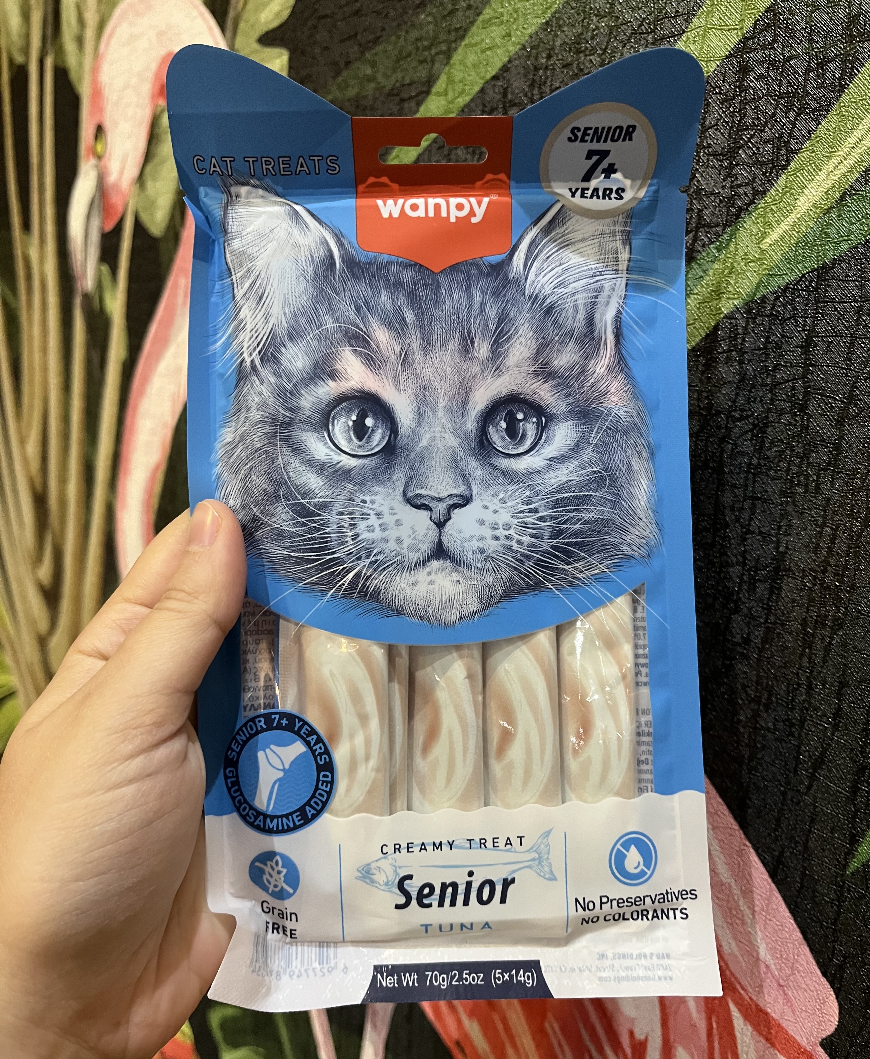 بستنی گربه های سینیور +۷ سال ونپی  Wanpy creamy treat senior tuna