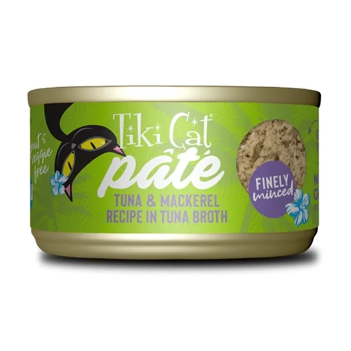 کنسرو پته گربه ماهی تن و ماکارل در آبگوشت تیکی کت ۱۵۶ گرم Tiki Cat® Pate  Tuna & Mackerel Pate