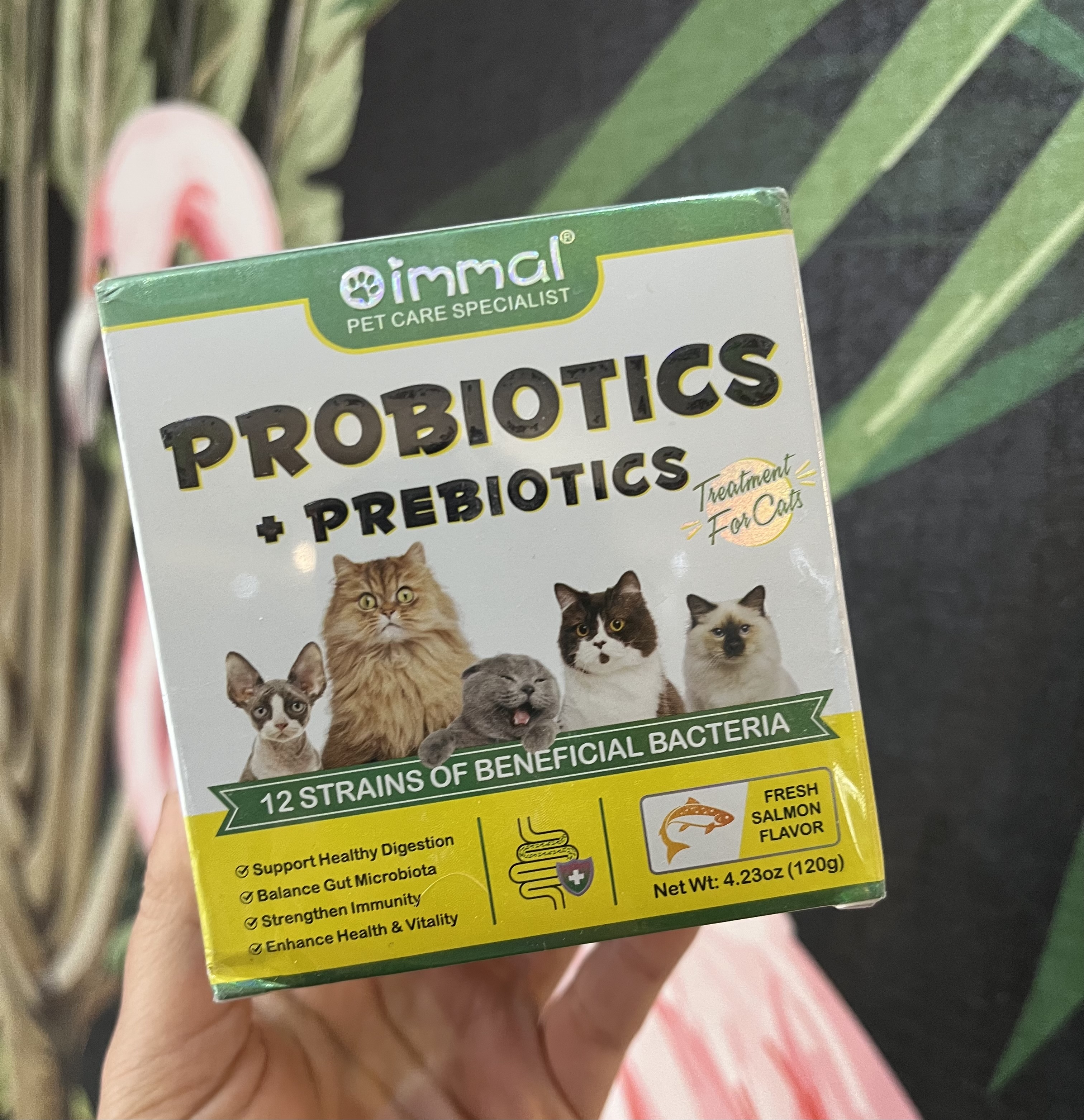 پودر پروبیوتیک و پری بیوتیک گربه اویمال ۱۲۰ گرم Oimmal probiotics +prebiotics