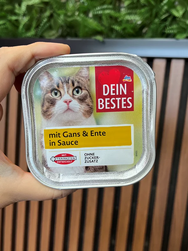 ووم گربه دین بستس طعم اردک و غاز در سس 80 گرم Dein Bestes schalen-variation in sauce