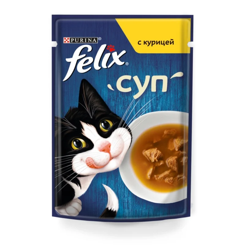سوپ گربه فلیکس طعم مرغ ( felix soup)