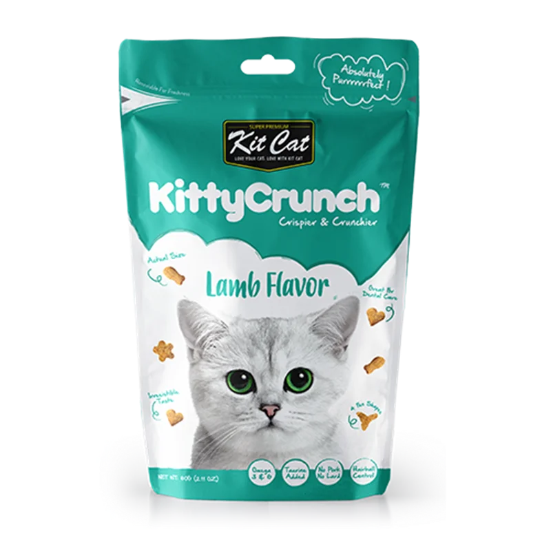 تشویقی کرانچی گربه کیت کت طعم بره (kit cat kitty crunch lamb flavor)
