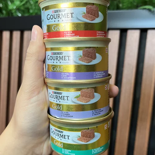 کنسرو گربه گورمت گلد بافت موس(پته آلمانی) طعم گوساله ۸۵ گرم Gourmet Gold Feine pastete