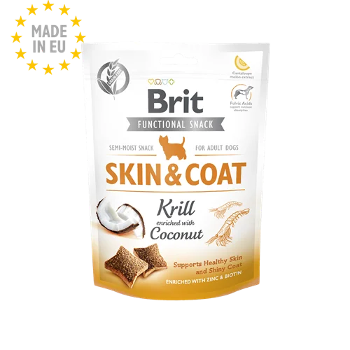 تشویقی نیمه تر سگ بریت کر اسکین اند کت Brit care functional snack skin&coat