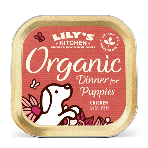 ووم توله سگ شام مرغ و سبزیجات لیلیز کیچن ۱۵۰ گرم Lily’s kitchen organic dinner for puppies with chicken & veg