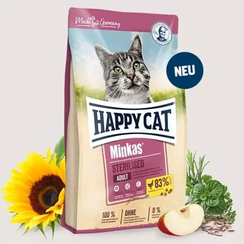 غذای خشک گربه هپی کت مینکاس عقیم شده استرلایز فله ای Happy Cat Minkas sterilised