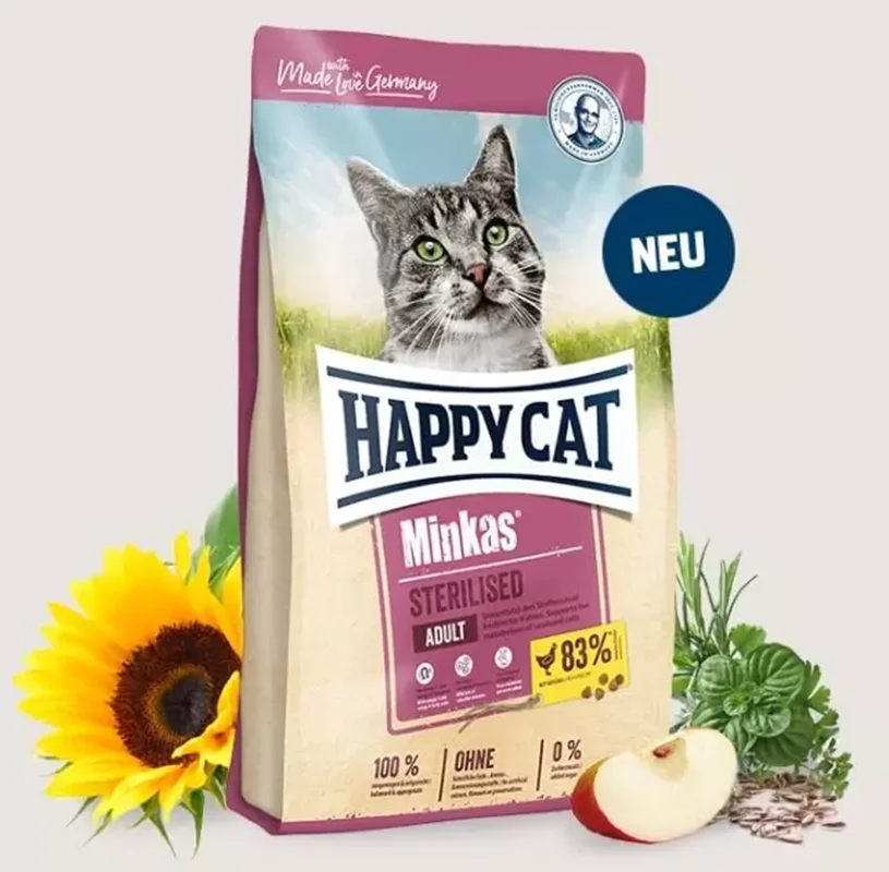 غذای خشک گربه هپی کت مینکاس عقیم شده استرلایز فله ای Happy Cat Minkas sterilised