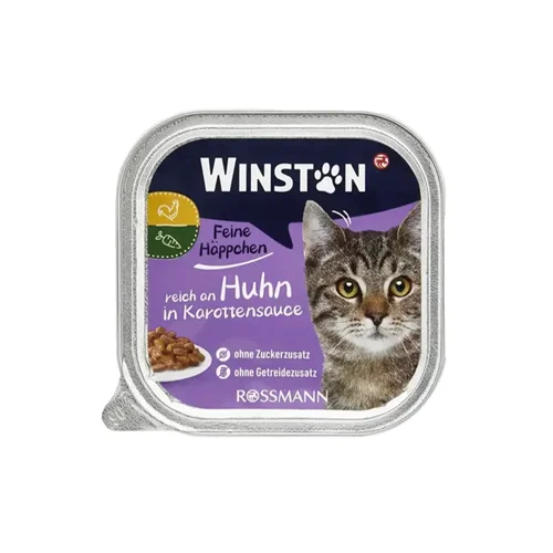 ووم گربه وینستون مرغ در سس هویج ۱۰۰ گرم Winston