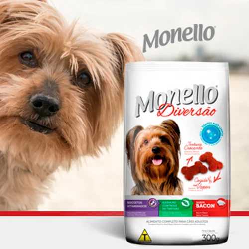 تشویقی سگ مونلو با طعم گوشت ۳۰۰ گرم (monello diversion)