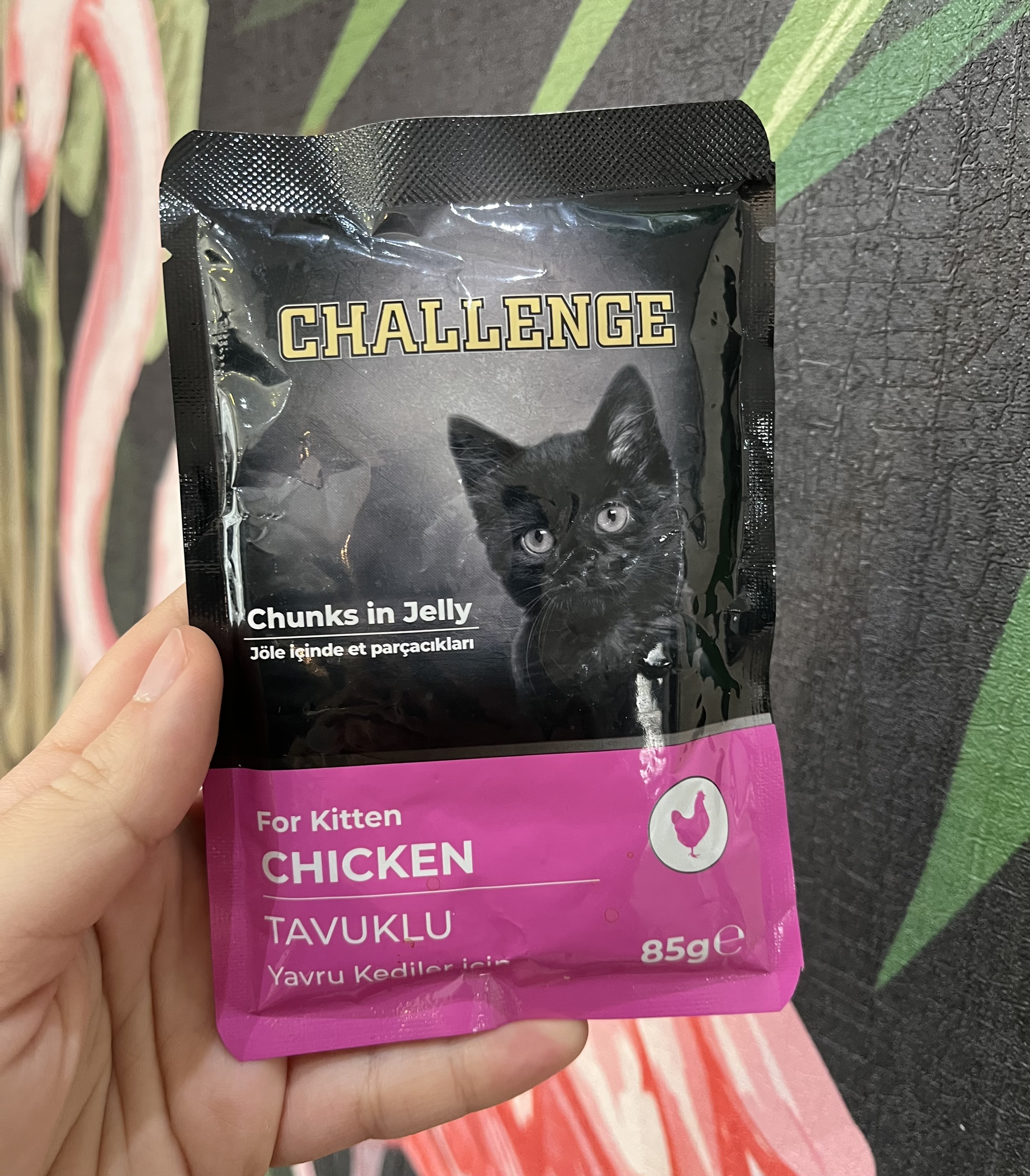 پوچ بچه گربه مرغ در ژله چلنج ۸۵ گرم Challenge chunks in jelly
