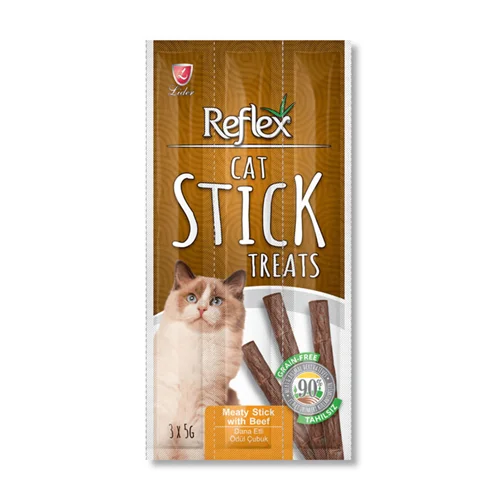تشویقی مدادی گربه رفلکس طعم بیف Reflex cat stick treats