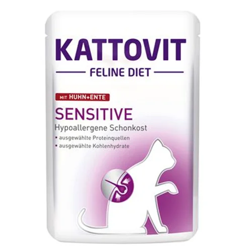 پوچ درمانی گربه سنسیتیو کتوویت مرغ و اردک KATTOVIT sensitive