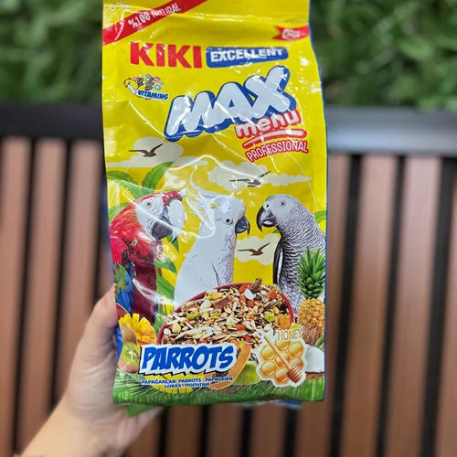 غذای کامل طوطی ها کیکی یک کیلو گرم Kiki Excellent Max menu Parrots