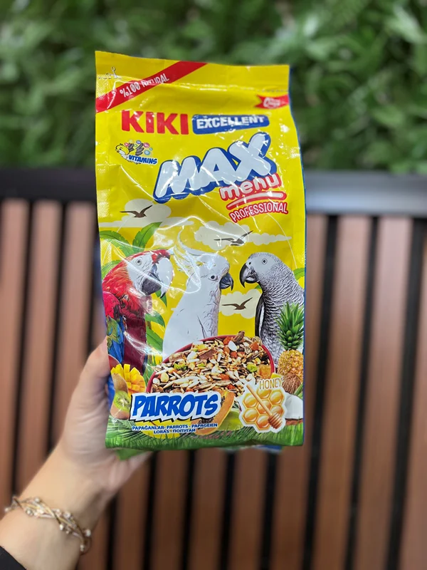 غذای کامل طوطی ها کیکی یک کیلو گرم Kiki Excellent Max menu Parrots