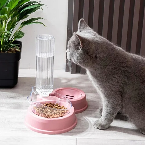 ظرف آب و غذای دو قلو خرسی گوش دار سگ و گربه