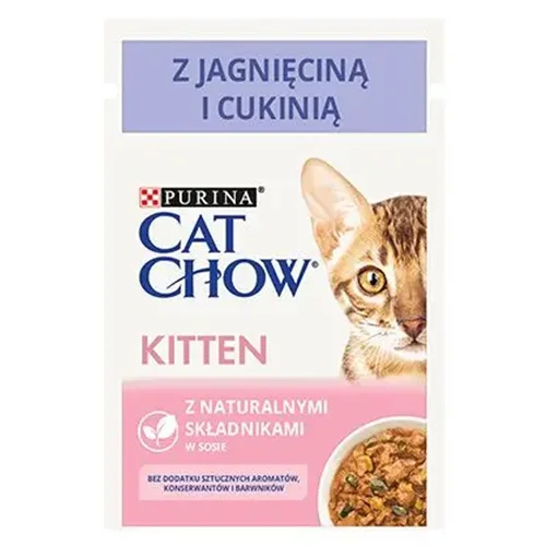 تشویقی پوچ بچه گربه طعم بره و کدوسبز پورینا کت چو Purina Cat Chow