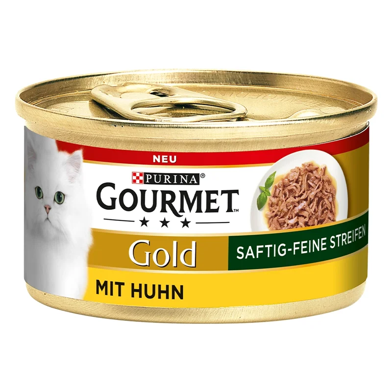 کنسرو گورمت گلد خورشتی طعم مرغ آلمانی ۸۵ گرم gourmet gold succulent delight mit huhn