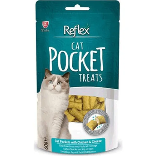تشویقی گربه طعم مرغ و پنیر رفلکس Reflex cat pocket treats