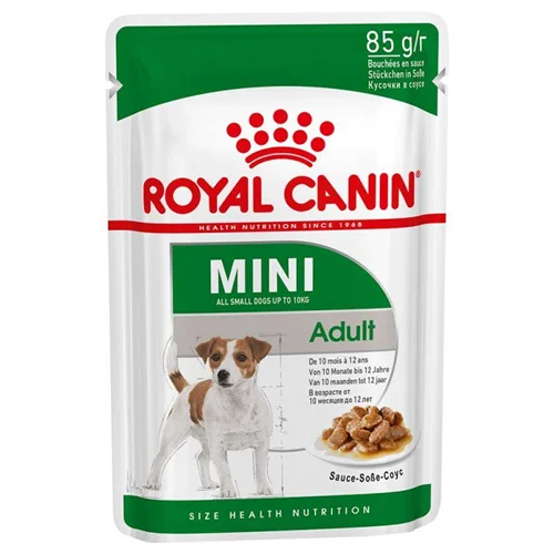 پوچ سگ بالغ مینی رویال کنین ۸۵ گرم (Royal Canin Dog Mini Adult Pouch)