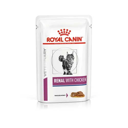 پوچ گربه رنال رویال کنین طعم مرغ Royal canin renal with chicken