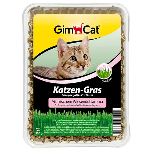 بذر علف گربه معطر برند Gimcat وزن ۱۵۰ گرم (Gimcat katzen-gras)