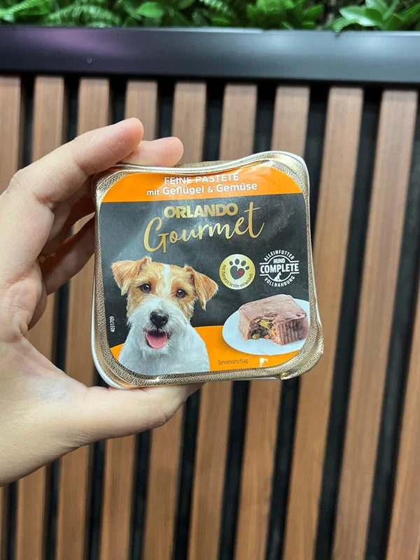 ووم سگ اورلاندو گورمت طعم پرندگان و سبزیجات ۱۵۰ گرم Orlando feine pastete