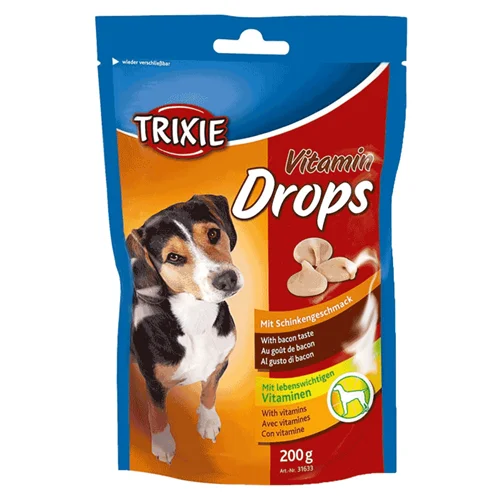 تشویقی سگ ویتامینی قطره ای تریکسی با طعم ژامبون (Trixei vitamin drops)