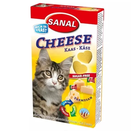 قرص مخمر گربه سانال با طعم پنیر ۳۰ گرم (sanal cheese)